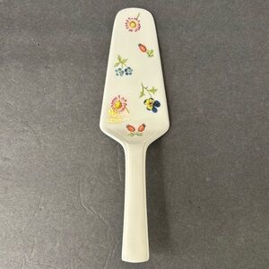 Vintage Villeroy & Boch Floral Hand Painted Torte Cake Pie Server Luxembourg